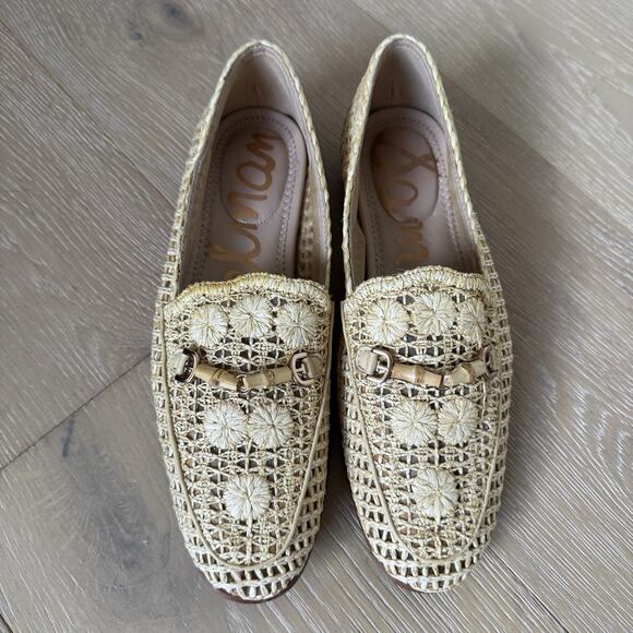 Sam Edelman Women's Lowell Loafer Woven Raffia Slip On Shoe Size 7.5 - Picture 3 of 9